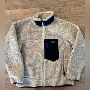 Patagonia Classic Sherpa Jacket with Navy Chest Pocket